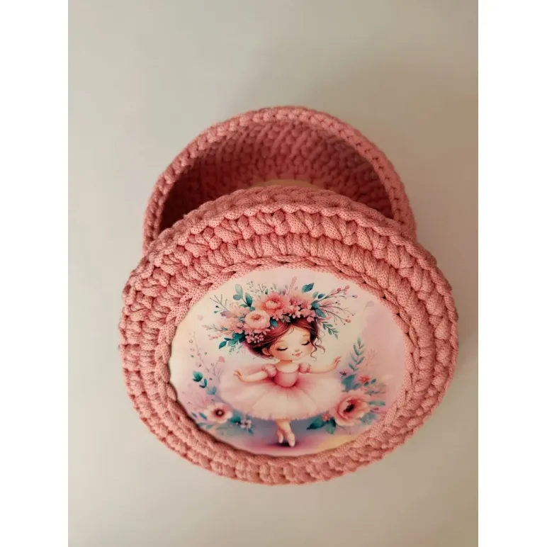 Шкатулка ручной работы розовая Балерина