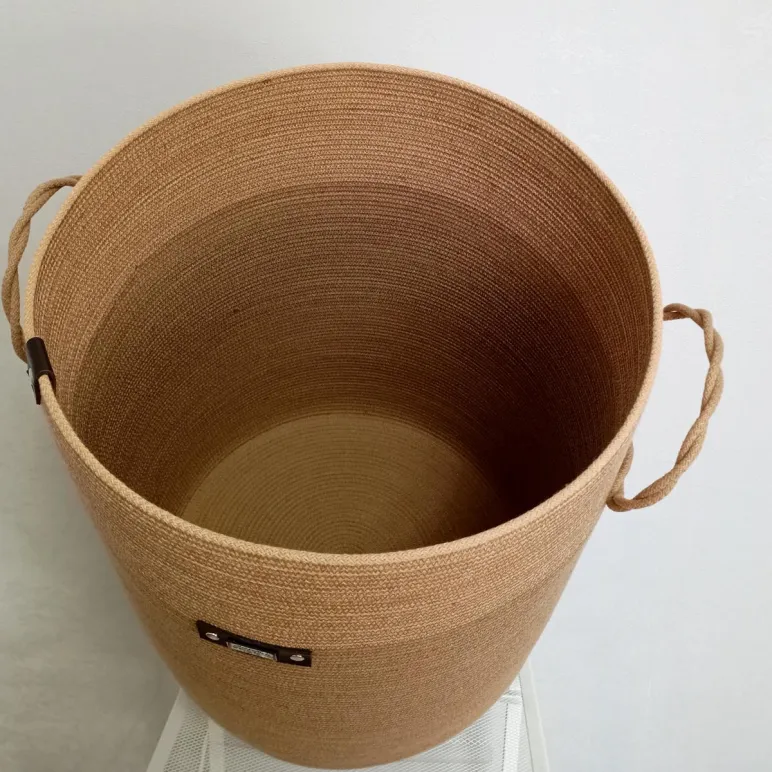 Корзина из хлопкового шнура ( коричневая)
