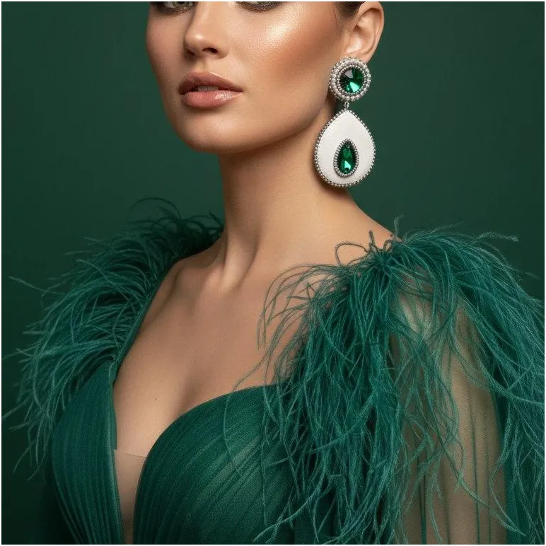 Серьги "Аромат жасмина"