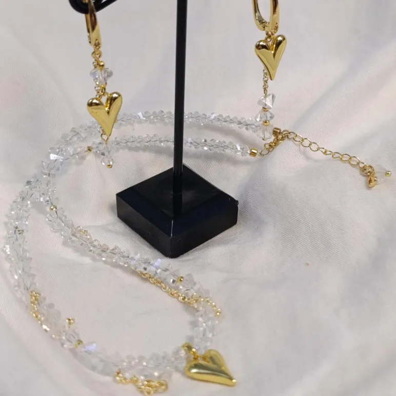 Комплект украшений "Хрустальное сердце"