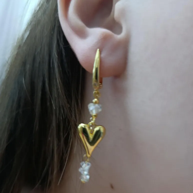 Комплект украшений "Хрустальное сердце"