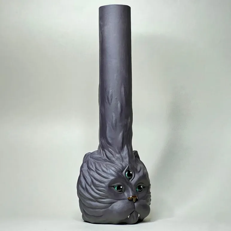 Керамический бонг ручной работы Кот