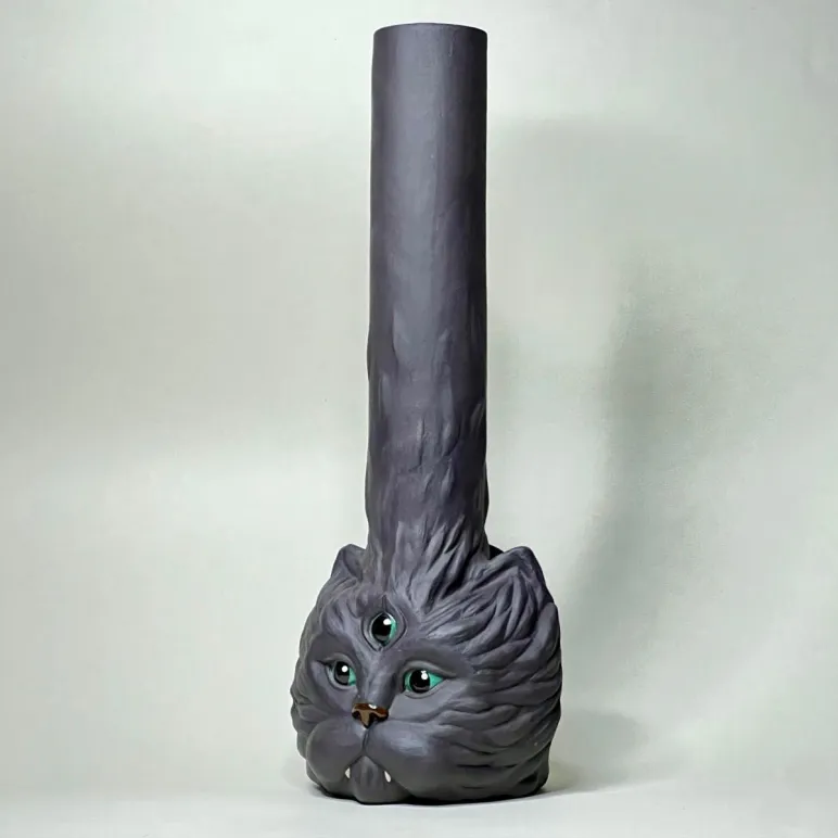 Керамический бонг ручной работы Кот