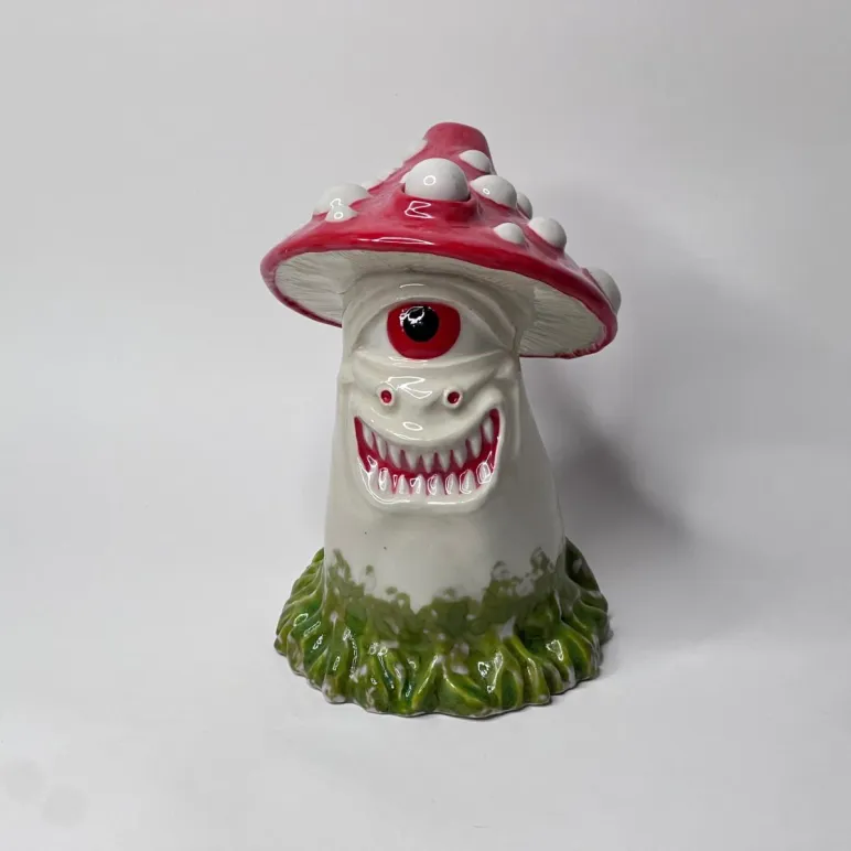 Бабблер/курительная трубка ручной работы Мухомор