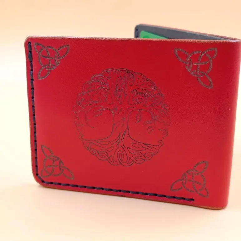 Кошелëк кожаный "Мировое Древо".