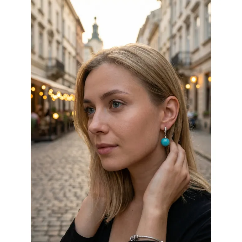 Сережки из амазонита