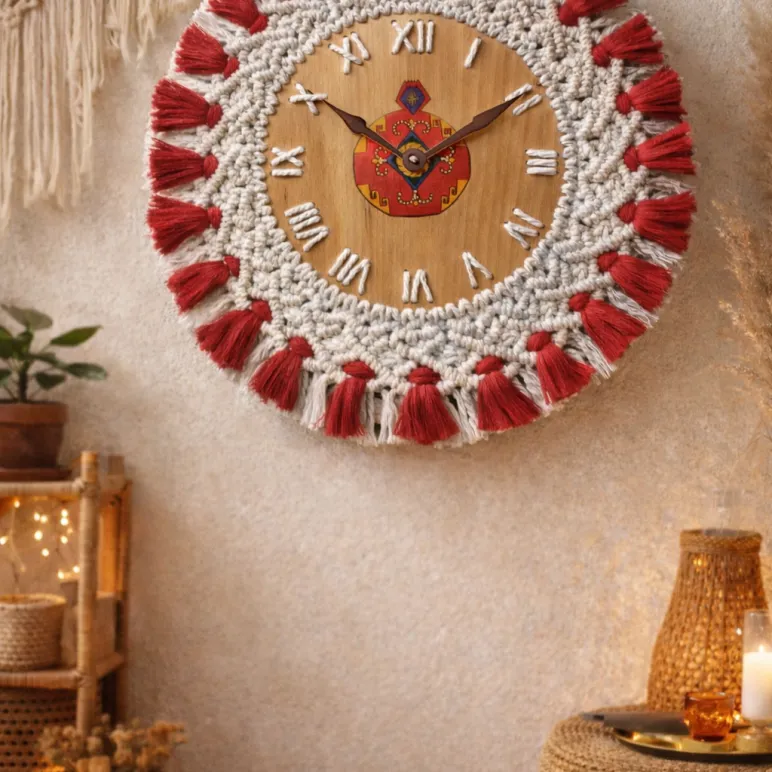 Настенные часы ручной работы "Гранат"