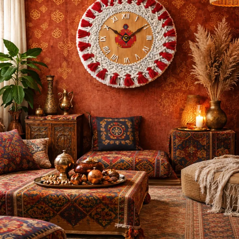 Настенные часы ручной работы "Гранат"