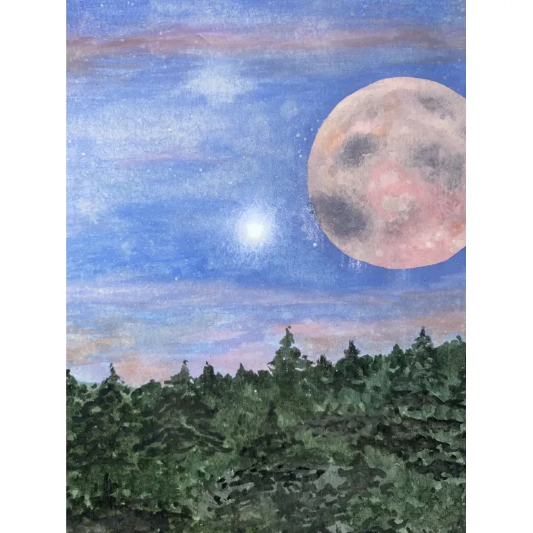 Акварель «ночь»