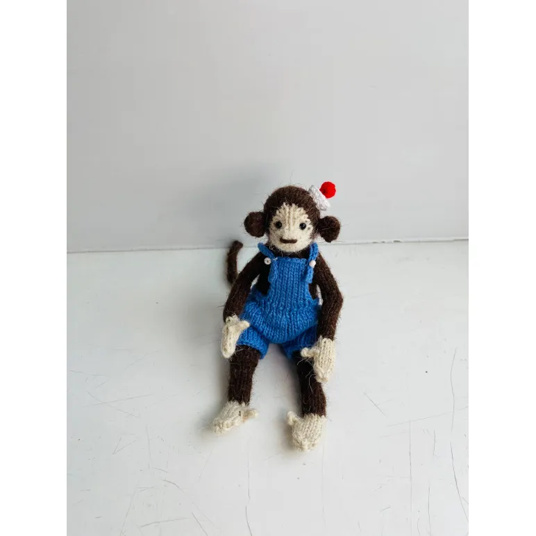 Игрушка авторская Мартышка-моря» мягкая игрушка ручной работы вязание на спицах