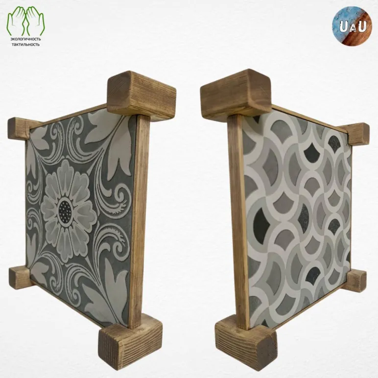 Поднос деревянный ручной работы (сосна, двойной)