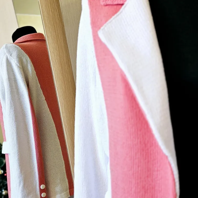 Вязаный костюм из хлопка брючный