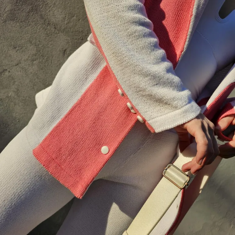 Вязаный костюм из хлопка брючный