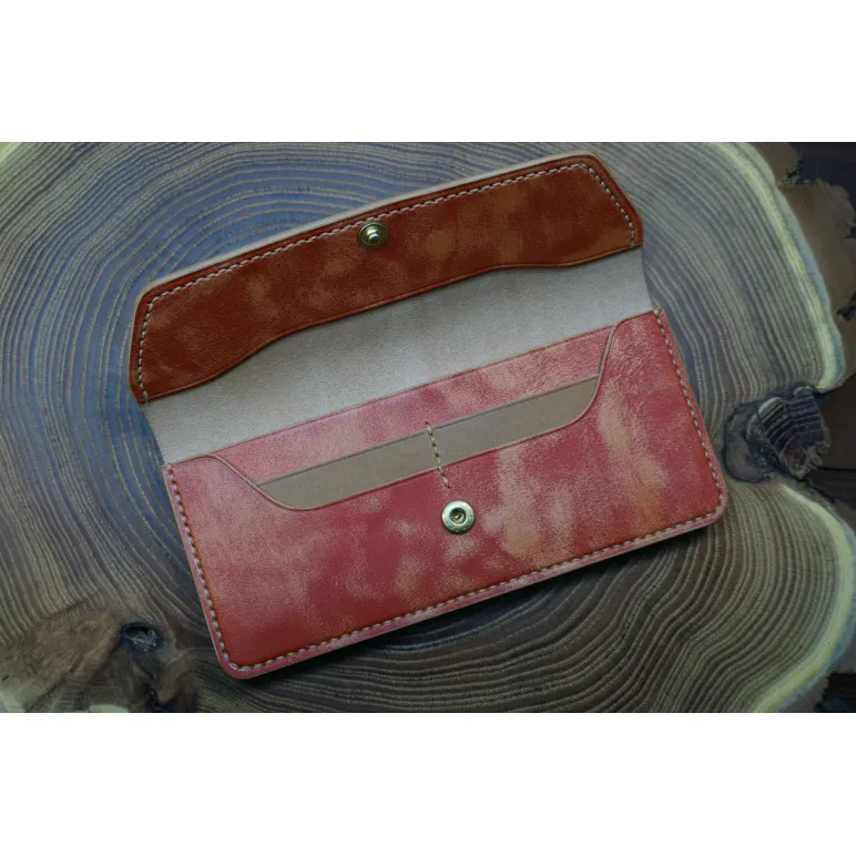 Кошелек из натуральной кожи, ручной работы