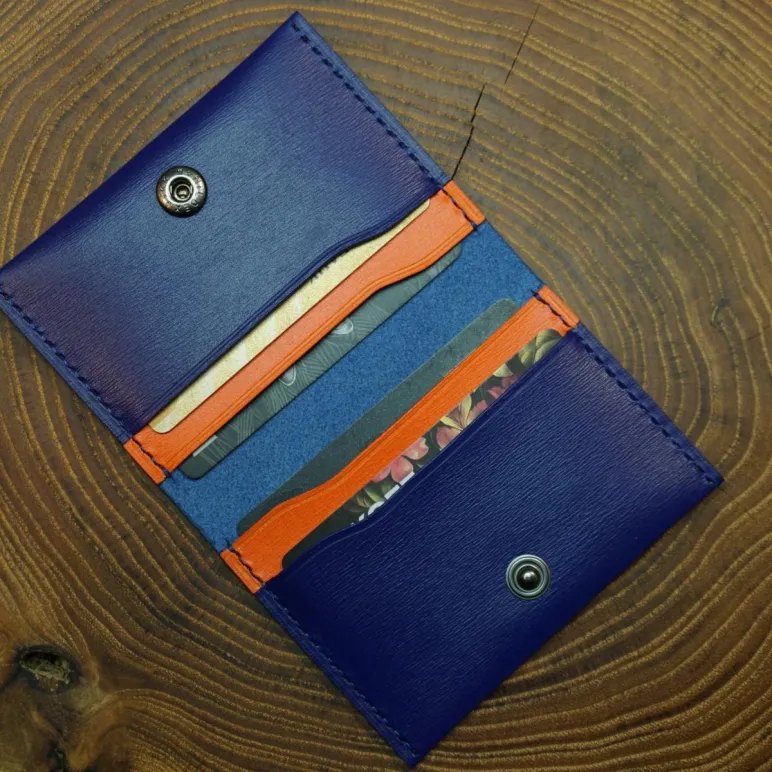 Картхолдер из натуральной кожи, ручная работа