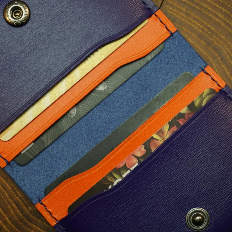 Картхолдер из натуральной кожи, ручная работа