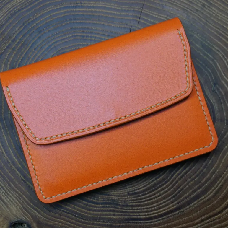 Портмоне для документов из натуральной кожи, ручной работы