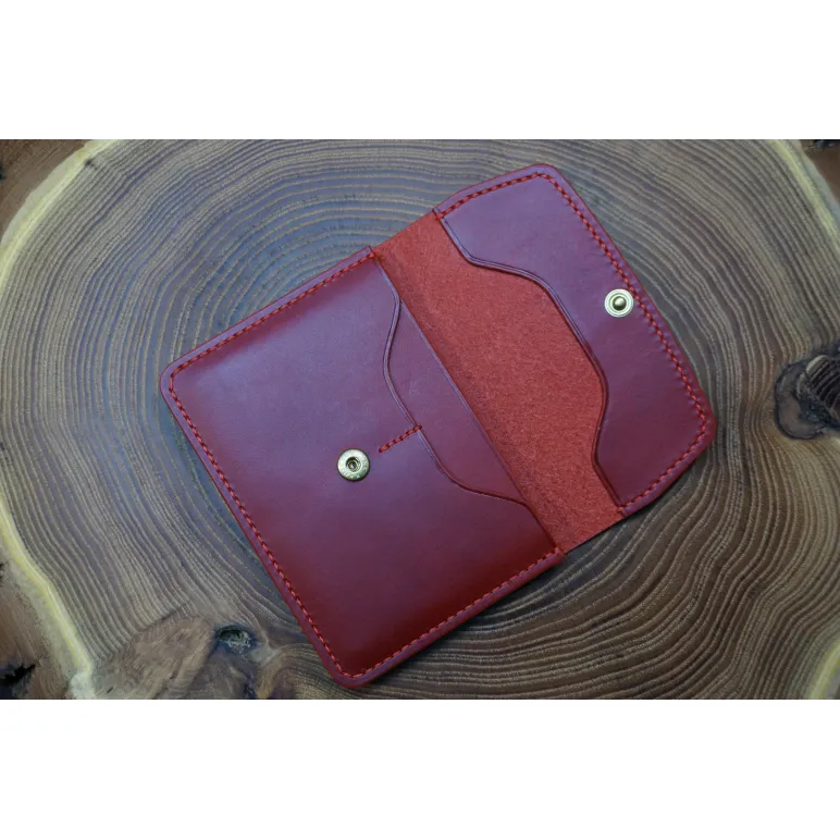 Портмоне для документов из натуральной кожи, ручной работы