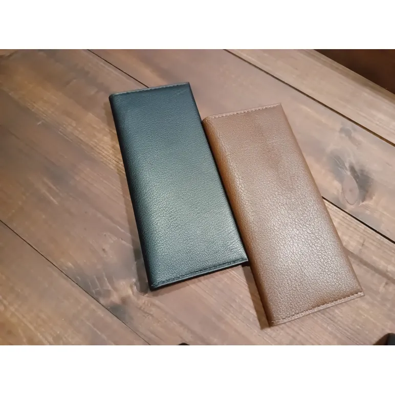 Кошелек из натуральной кожи, ручной работы, бифолд-лонгер