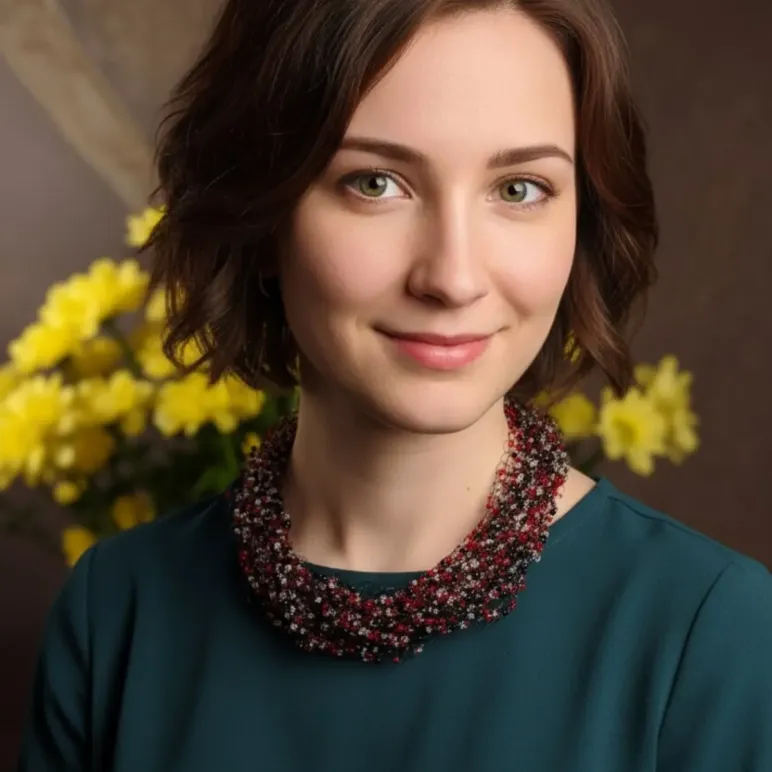 Воздушное колье из бисера