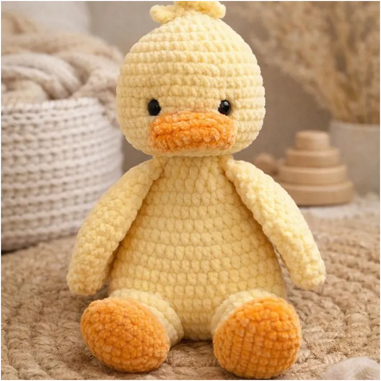 Вязаный комфортер Утенок