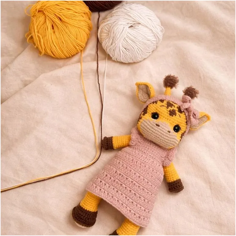 Вязаный жираф ручной работы