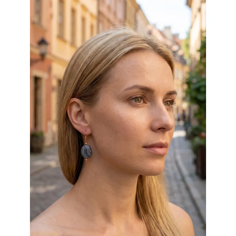 Сережки из агата