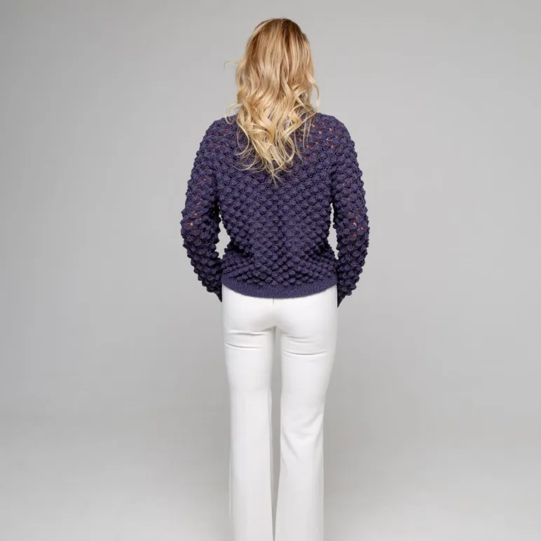 Бомбер вязаный ручной работы