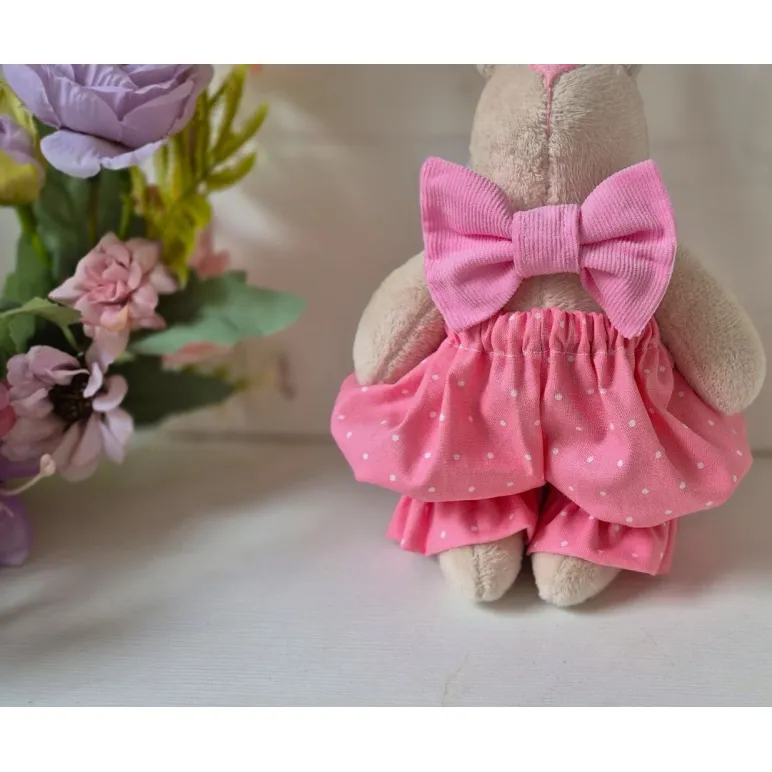 Игрушка Весенний кролик розовый