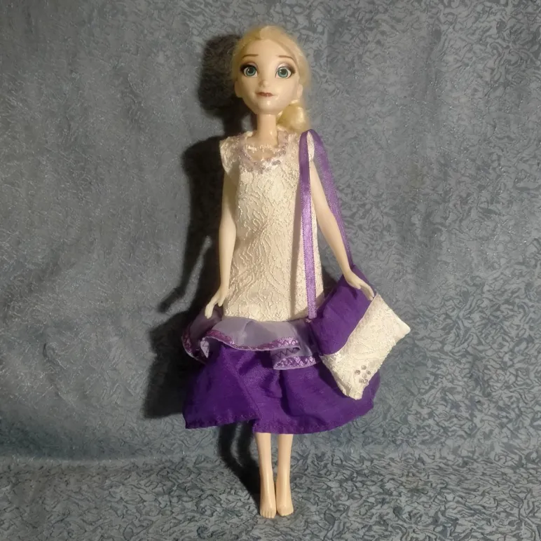 одежда, платье для куклы Эльзы из мультфильма "Холодное сердце"