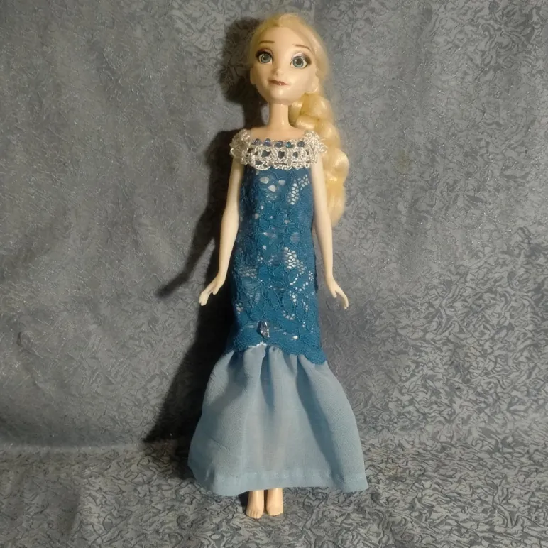 одежда, платье для куклы Эльзы из мультфильма "Холодное сердце"