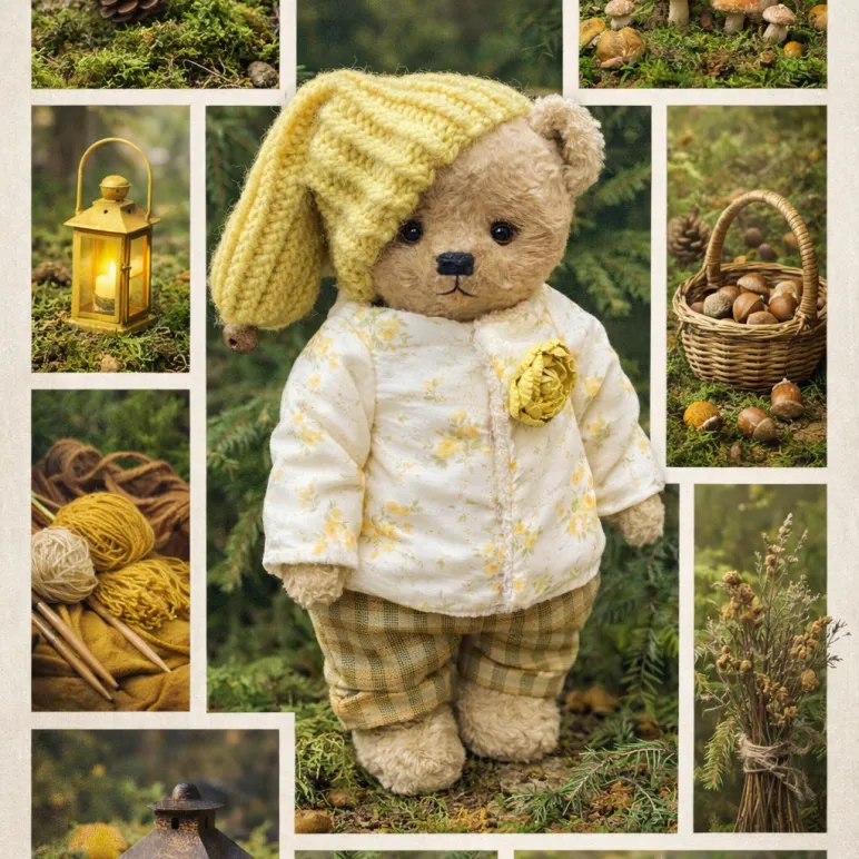 Коллекционный мишка Тедди «Гном из лесной сказки»