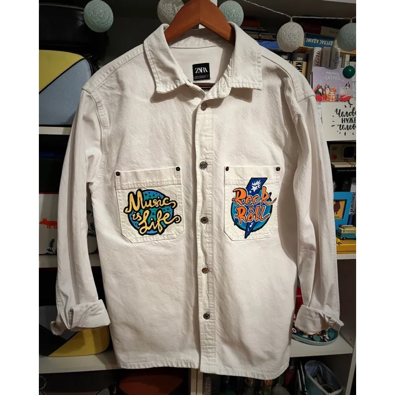 Авторская джинсовая рубашка