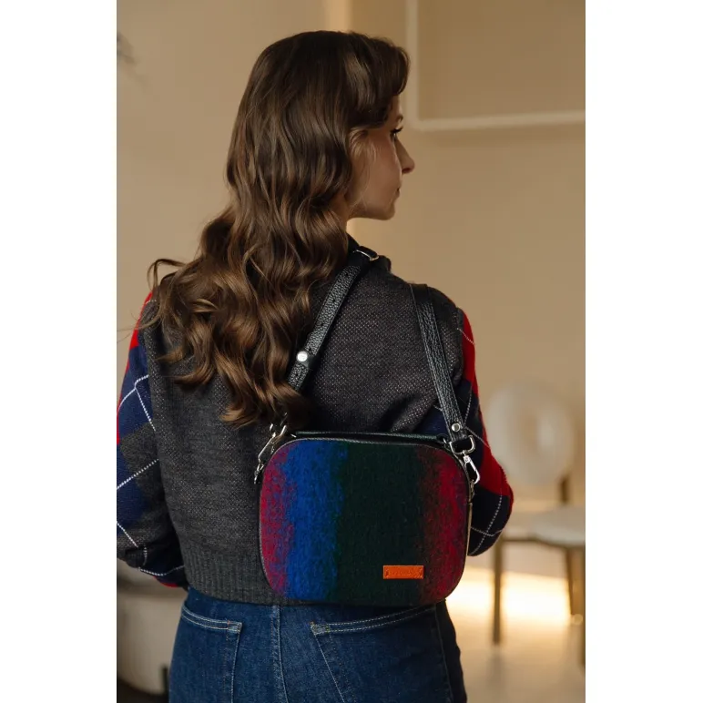 Сумка кросс-боди ( кожа-шерсть)