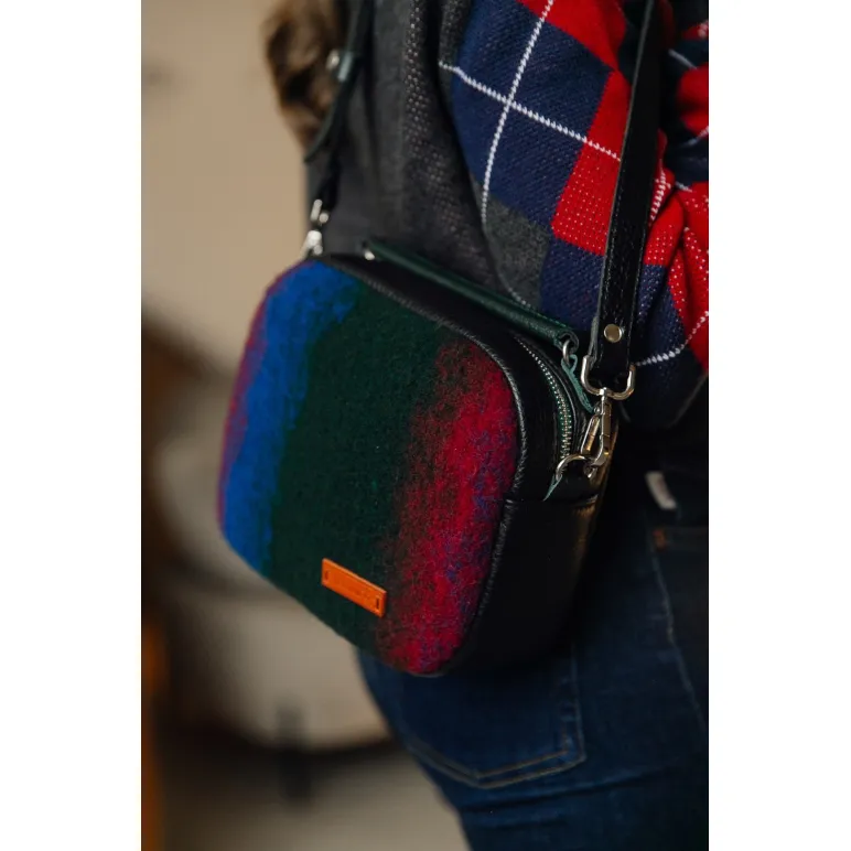 Сумка кросс-боди ( кожа-шерсть)