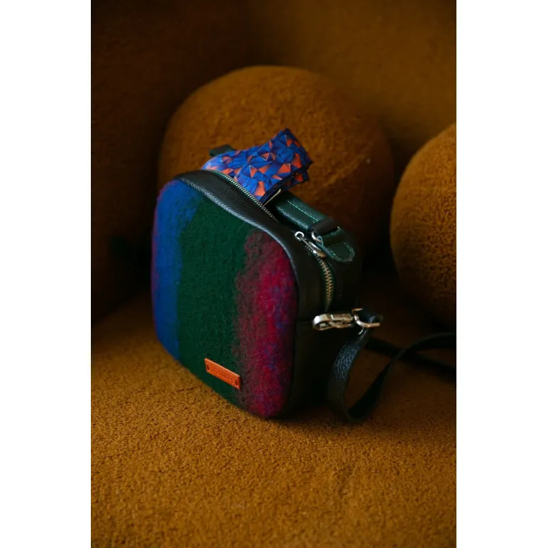 Сумка кросс-боди ( кожа-шерсть)