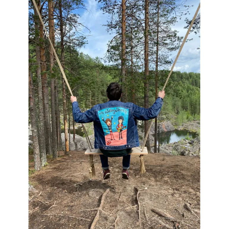 Авторская куртка, ручная роспись.