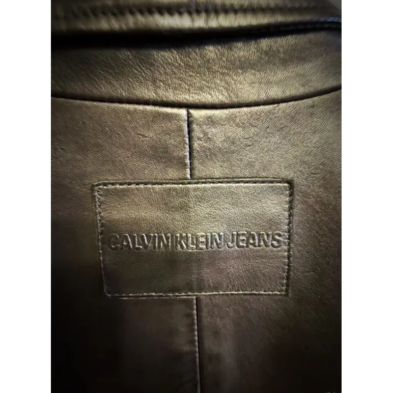 Оригинальная кожаная куртка CALVIN KLEIN JEANS