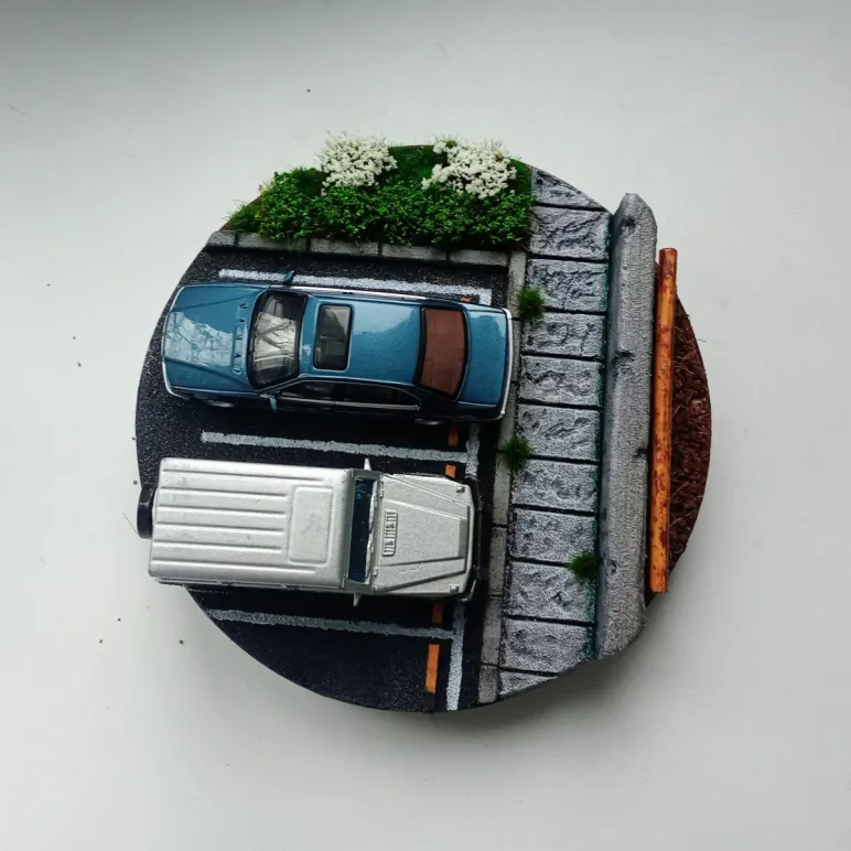 Диорама миниатюра "Парковка" масштаб 1:64