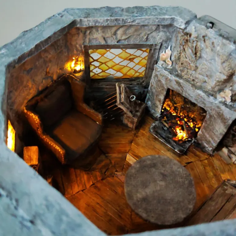 "Хижина Хагрида", миниатюра, ночник