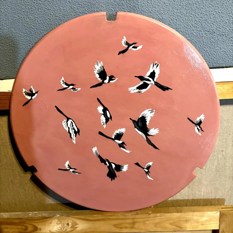 Стол журнальный, ручная роспись