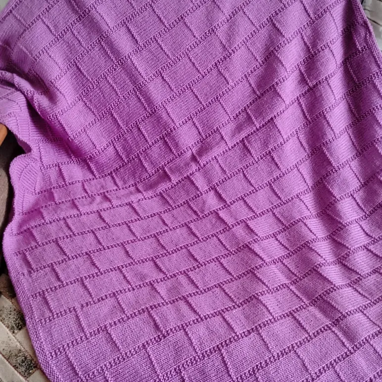 Детский шерстяной плед ручной вязки на заказ