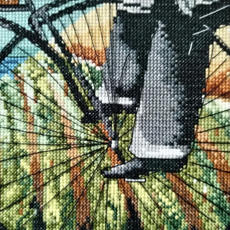 Картина вышитая крестом "Повар" 55х54 см