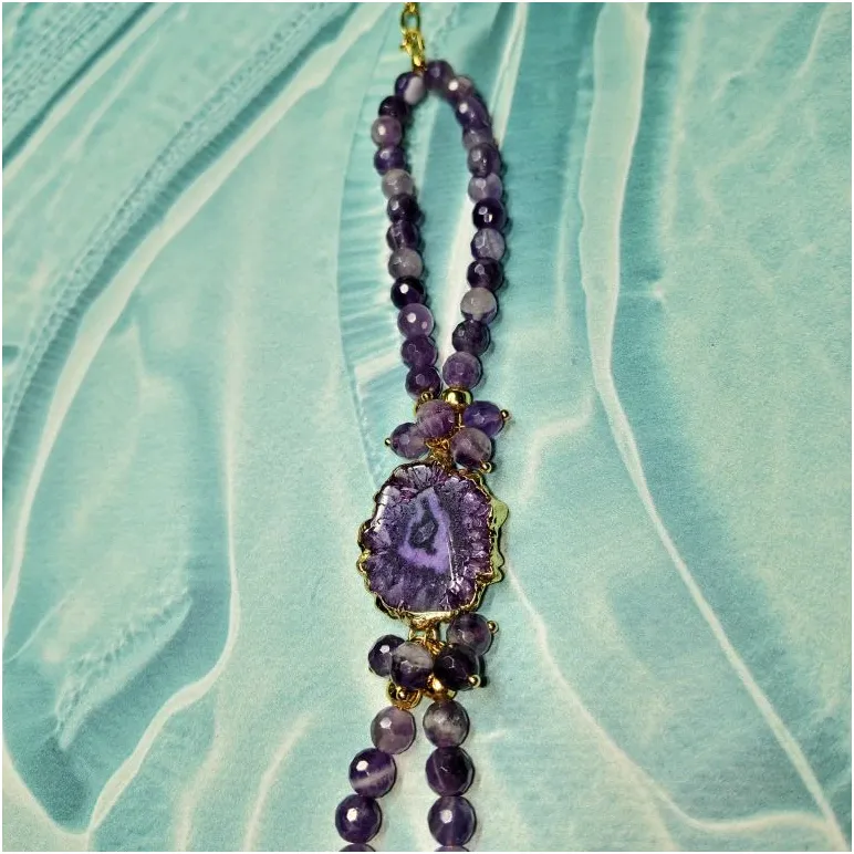 Браслет из аметиста с друзой