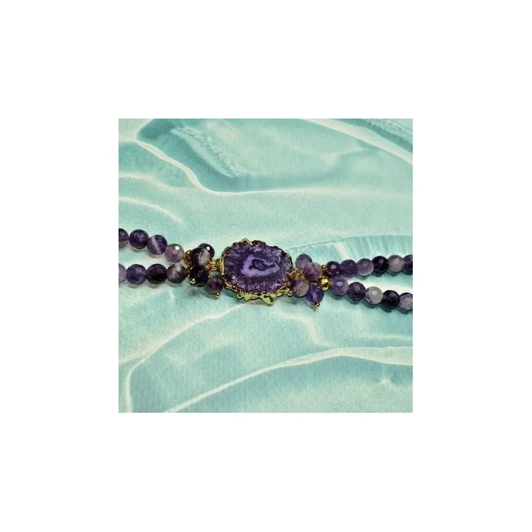 Браслет из аметиста с друзой