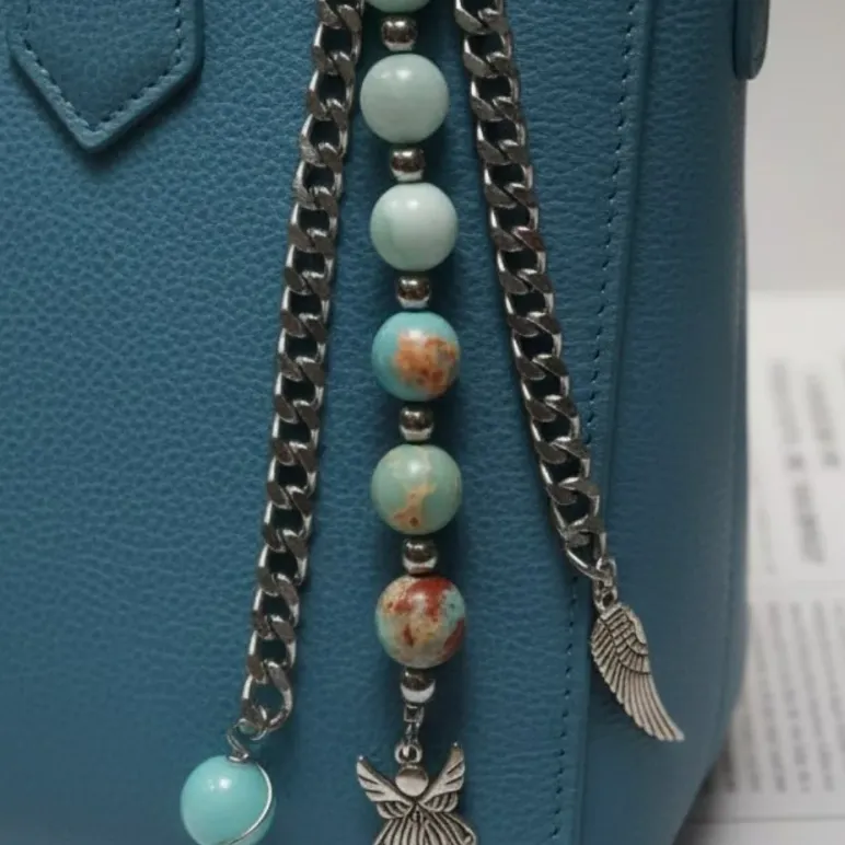 Обвес на сумку "Защита ангела" из ангелита и варисцита