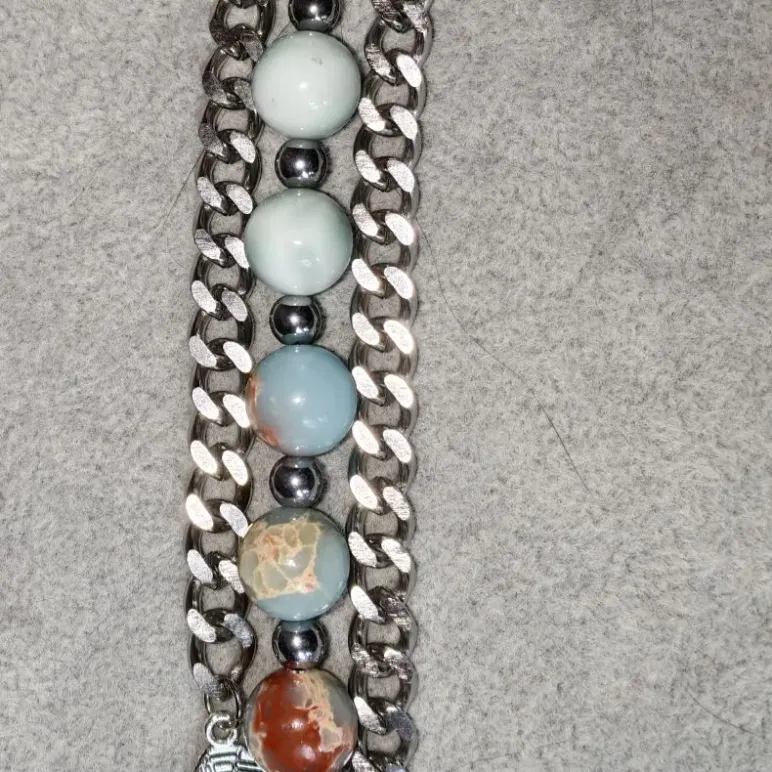 Обвес на сумку "Защита ангела" из ангелита и варисцита