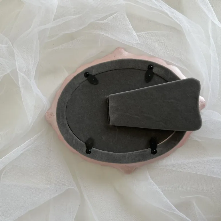 Фоторамка, розовая, с кристаллами