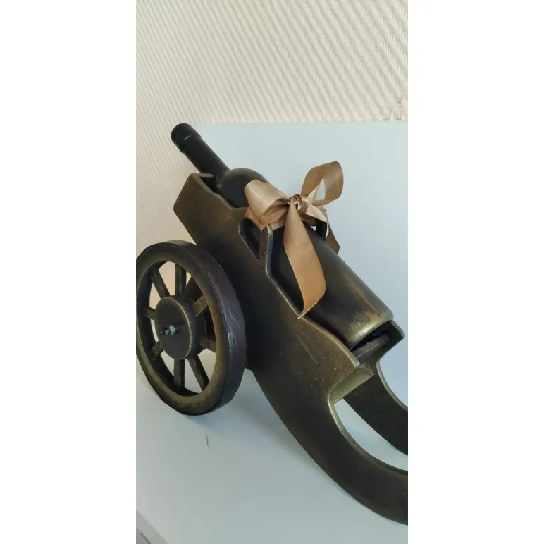 Подставка для бутылки пушка в декоративном ящике, сувенир