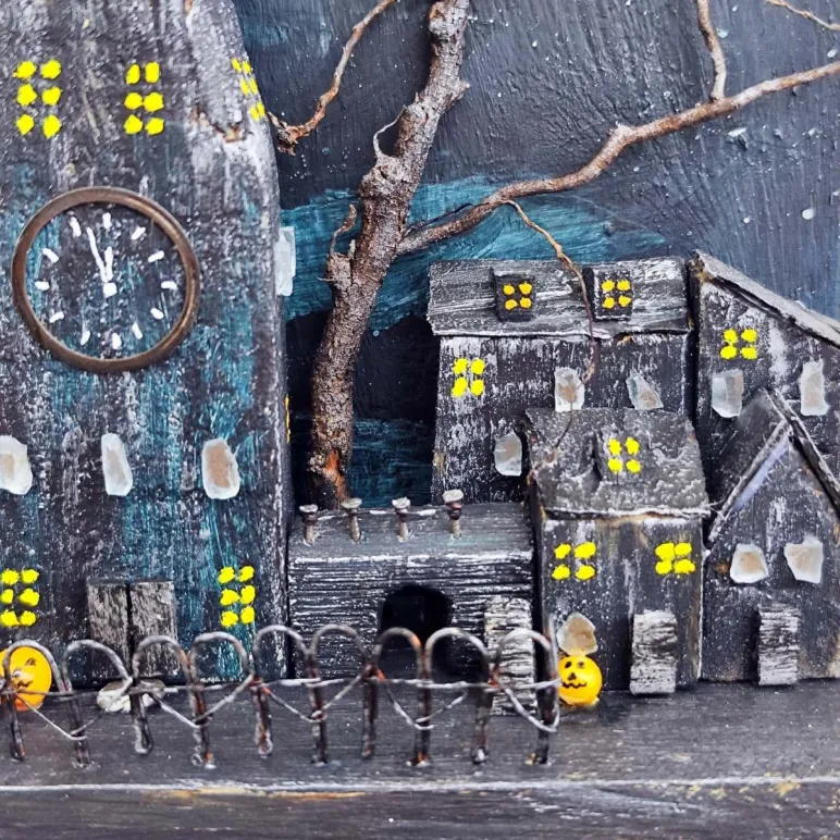 Винтажная вешалка-ключница "Хэллоуин"